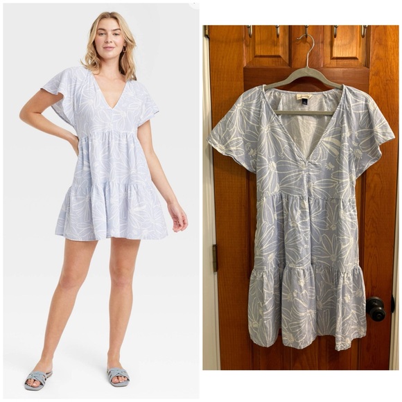 Universal Thread Dresses & Skirts - Universal Thread Flutter Short Sleeve Mini Skater Dress - XS